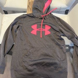 Womens Grey and pink under armour jacket size medium